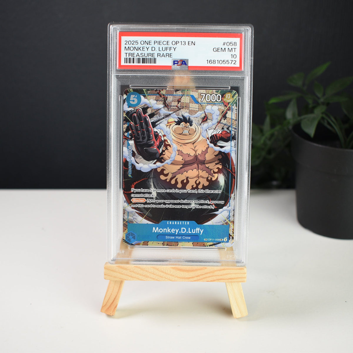 Monkey.D.Luffy OP11-058 Treasure Rare PSA 10