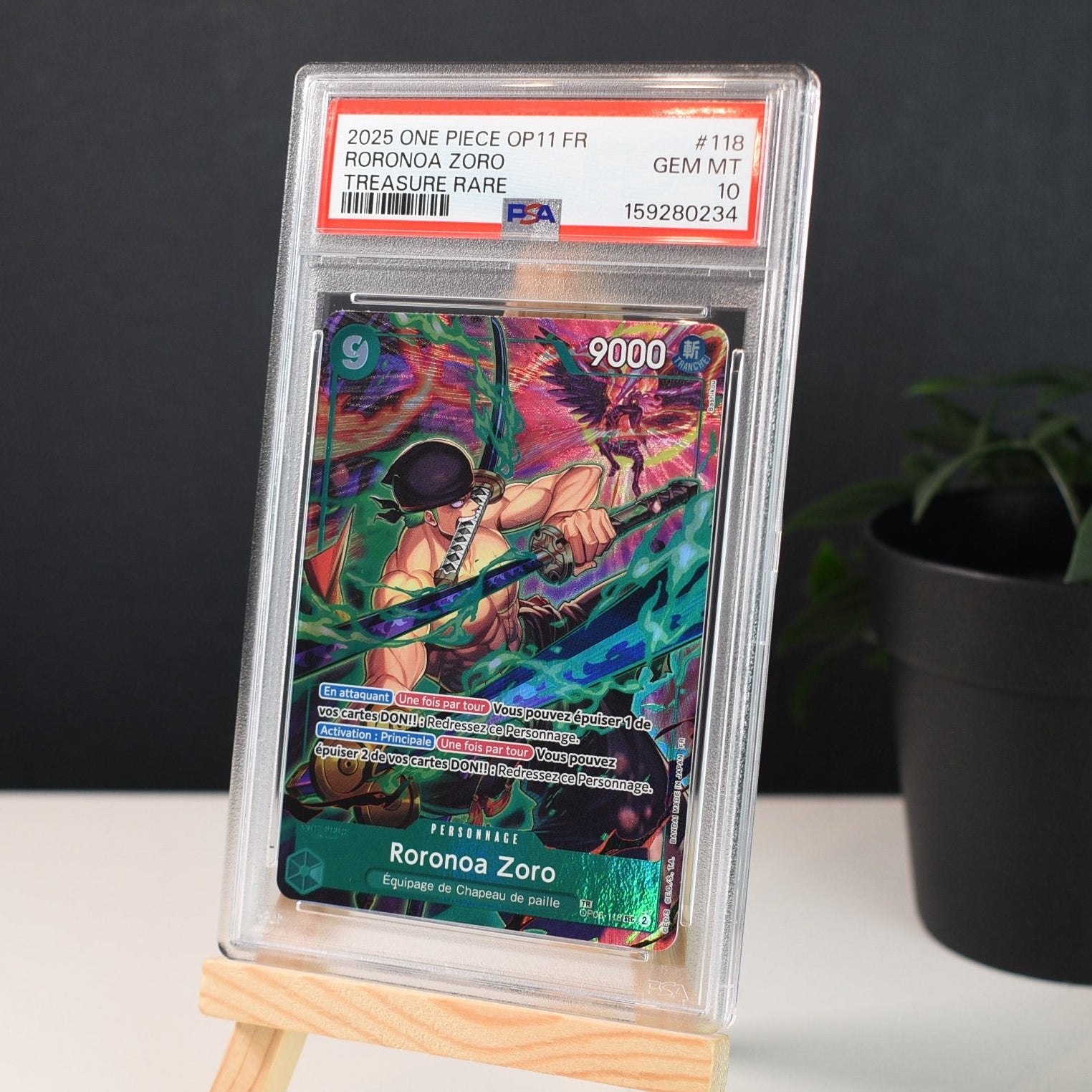 Roronoa Zoro OP06-118 French Treasure Rare OP14 - PSA 10