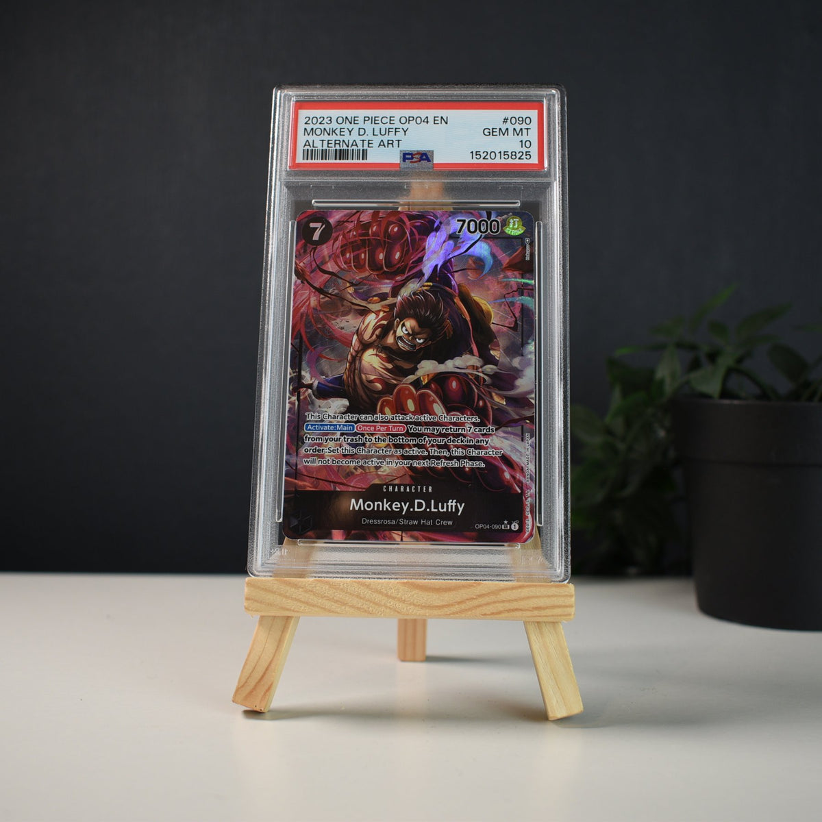 Monkey.D.Luffy OP04-090 Alt Art PSA 10
