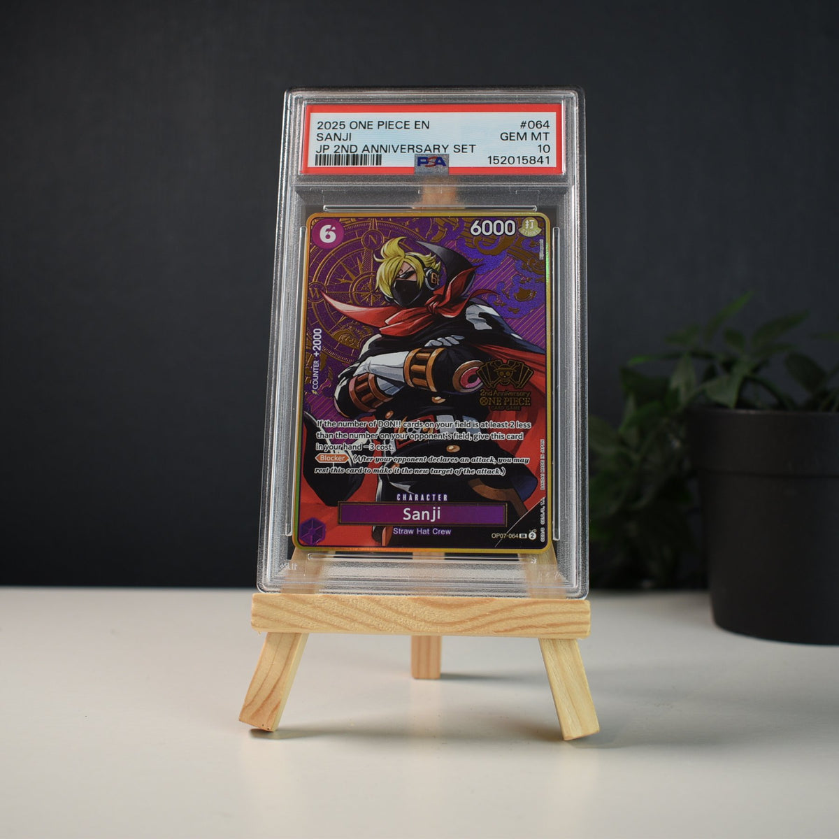 Sanji OP07-064 2nd Anniversary PSA 10