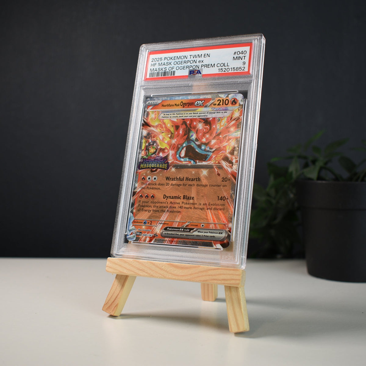 Hearthflame Mask Ogerpon EX 040 Stamped PSA 9
