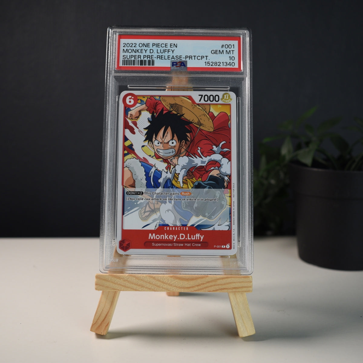 One Piece Monkey.D.Luffy P-001 Super Pre-Release PSA 10