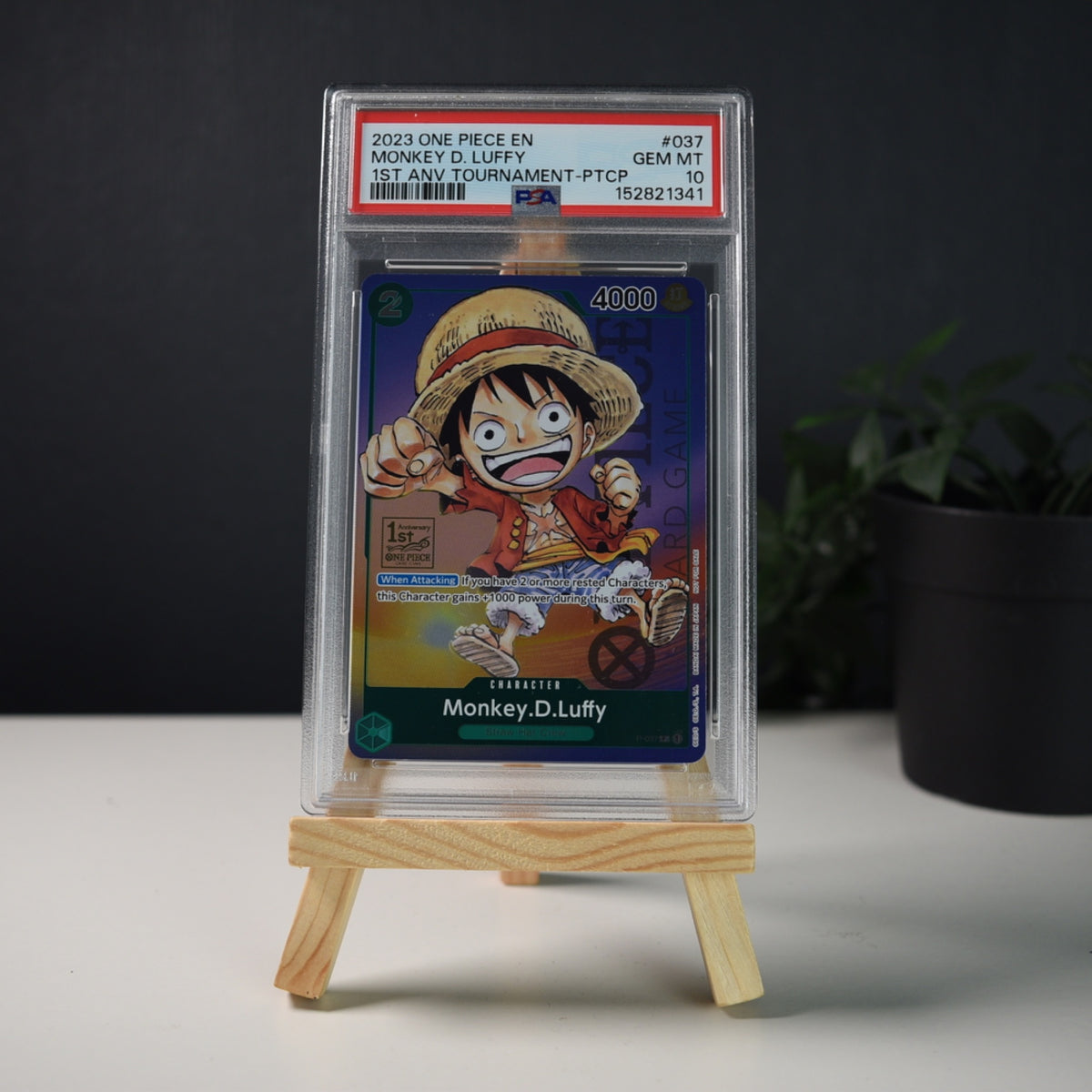 One Piece Monkey.D.Luffy P-037 1st Anniversary Tournament PSA 10