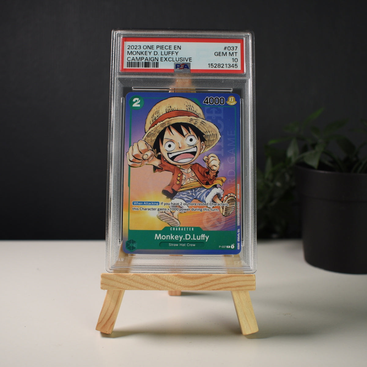 One Piece Monkey.D.Luffy P-037 1st Anniversary Tournament PSA 10