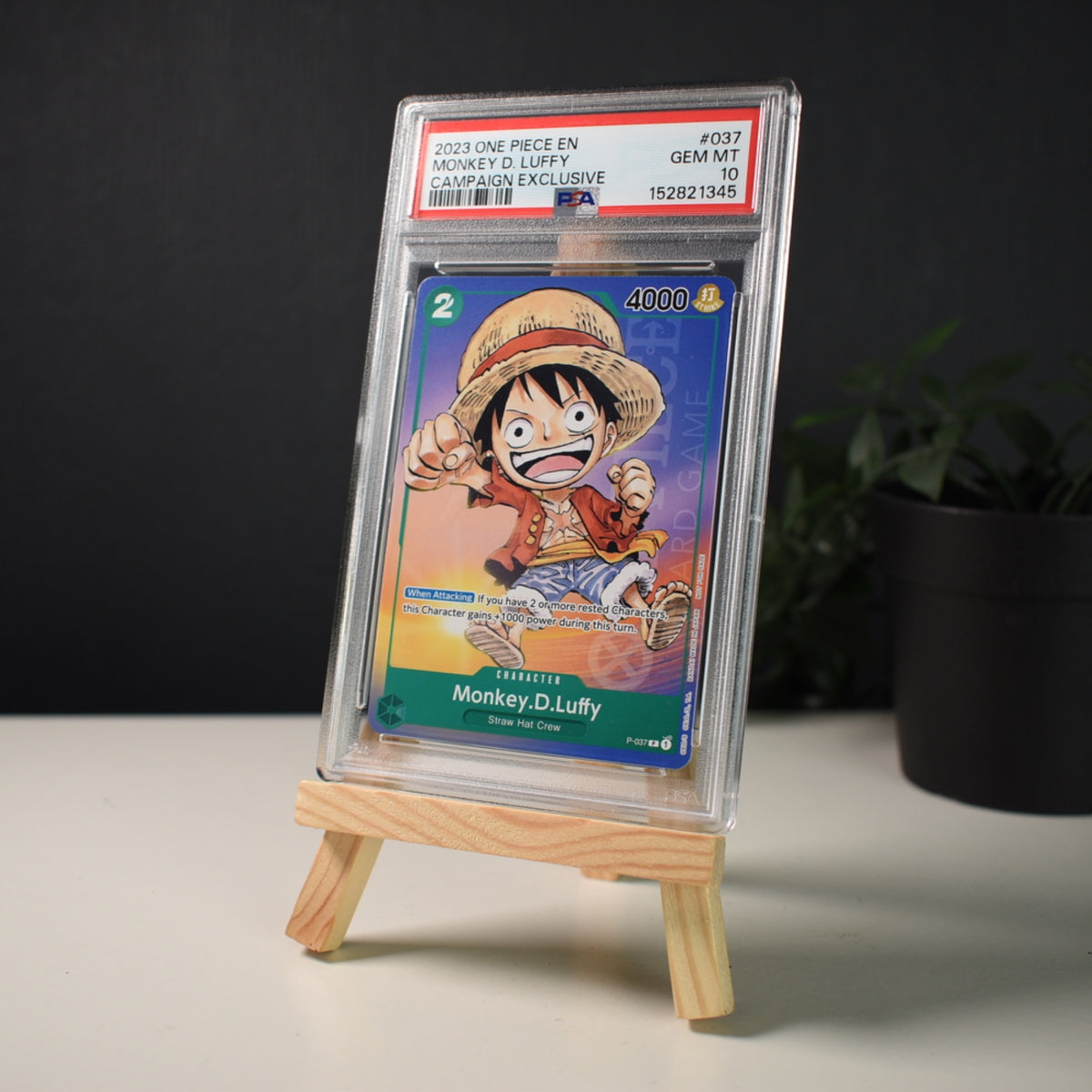 One Piece Monkey.D.Luffy P-037 1st Anniversary Tournament PSA 10