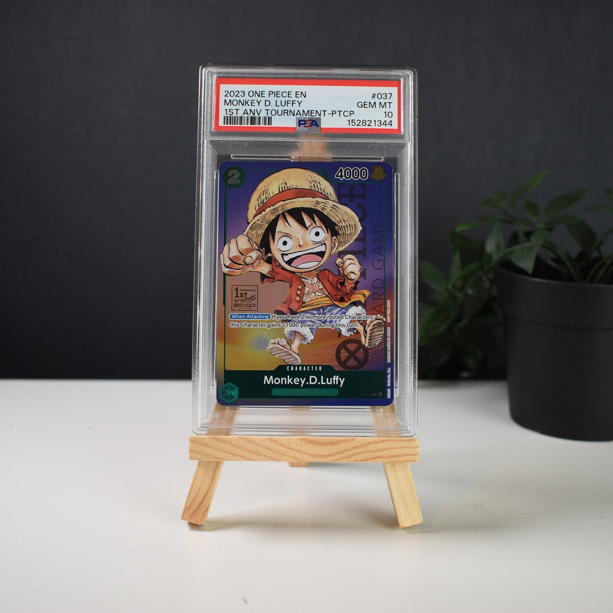 One Piece Monkey.D.Luffy P-037 1st Anniversary Tournament PSA 10