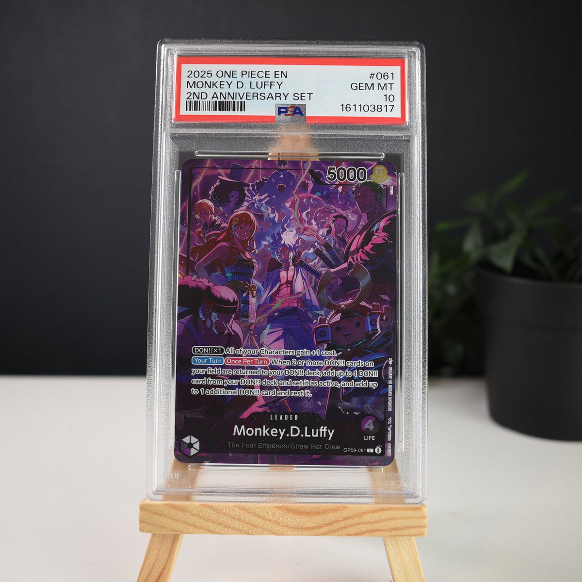Monkey.D.Luffy OP09-061 2nd Anniversary PSA 10