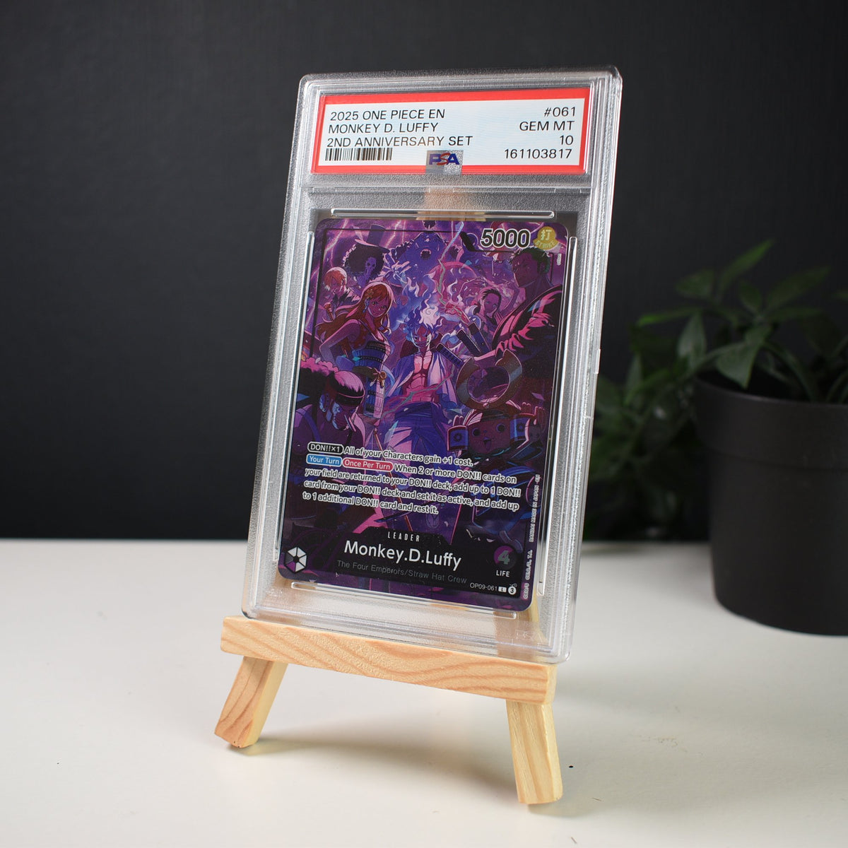 Monkey.D.Luffy OP09-061 2nd Anniversary PSA 10